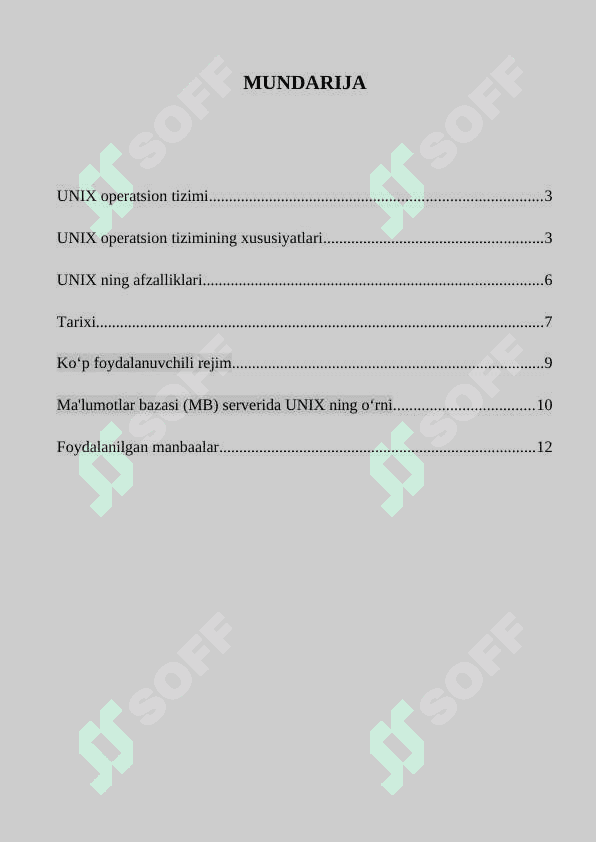 UNIX operatsion  tizimining iqtisodiyotdagi o‘rni va ahamiyati 2