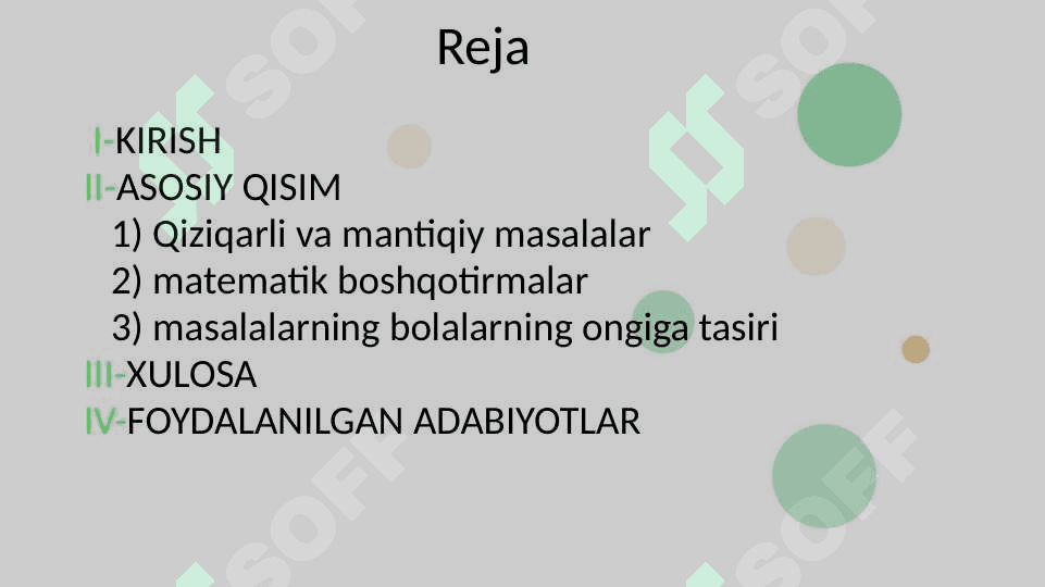 Qiziqarli va mantiqiy masalalar 2