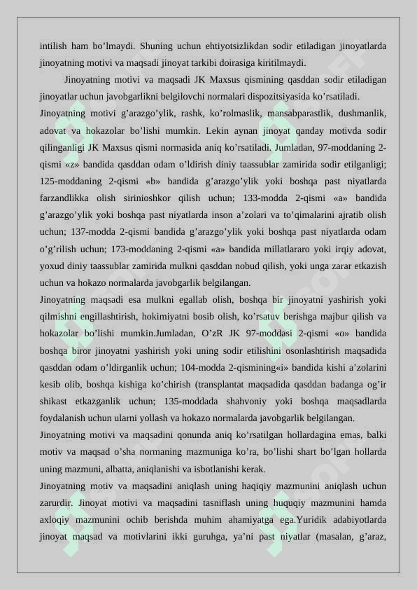 Jinoyat motivi va maqsadi 24 5