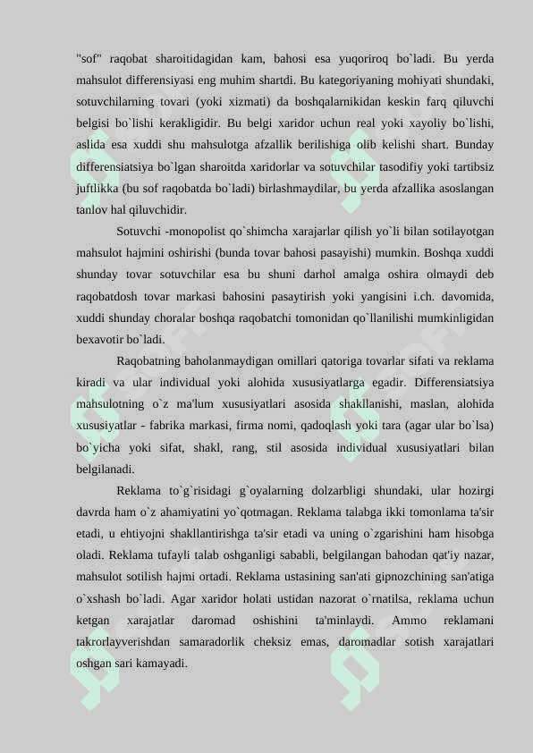 NOMUKAMMAL RAQOBAT BOZORI NAZARIYALARI 3