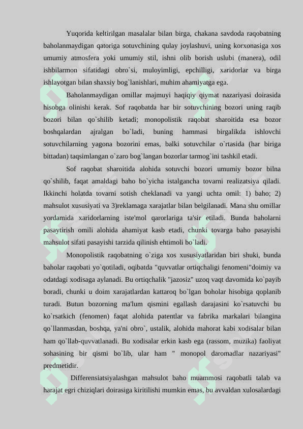 NOMUKAMMAL RAQOBAT BOZORI NAZARIYALARI 4