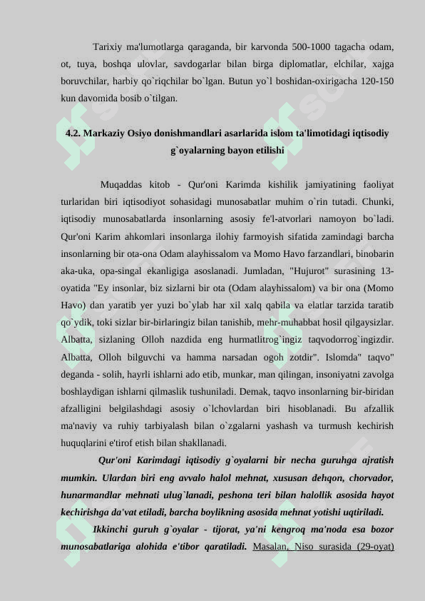 O`RTA OSIYODAGI DASTLABKI VA TEMURIYLAR DAVRIGACHA BO`LGAN IQTISODIY G’OYALAR 4