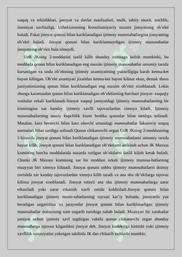 Jinoyatning ob’ektiv tomoni zaruriy belgilari 24 3