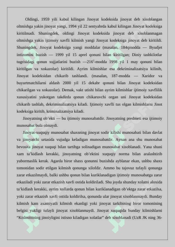 Jinoyatning ob’ektiv tomoni zaruriy belgilari 24 4