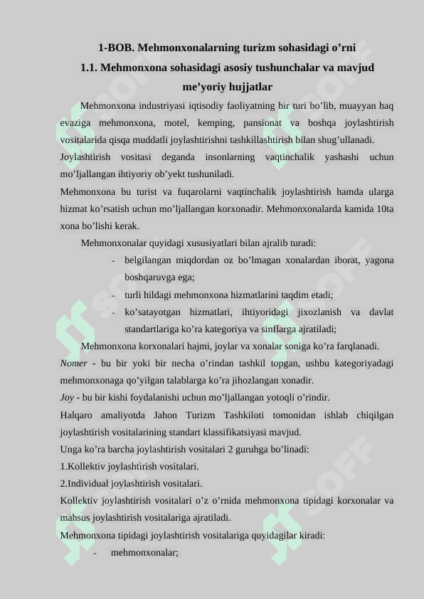 Mexmonxonalarning turizm sohasidagi o'rni 3