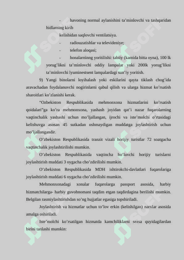 Mexmonxonalarning turizm sohasidagi o'rni 6