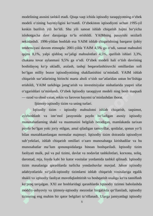 Davlatlar iqtisodiy rivojlanishi 5