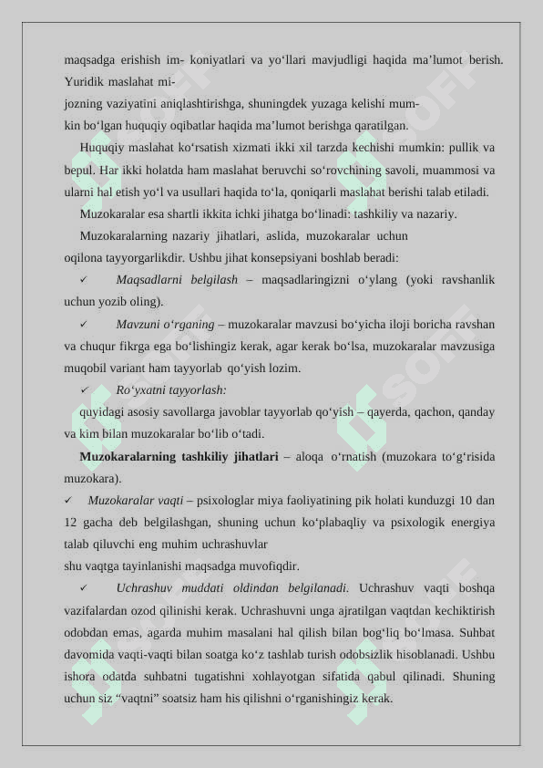 Nizoni hal qila olish ko’nikmasi. Huquqiy konsultatsiya va muzokaralar bosqichlari 24 8