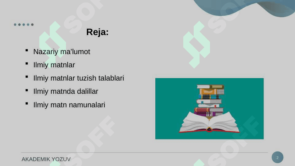 ILMIY MATNDA DALILLAR VA XULOSALARNING BERILISHI. 2