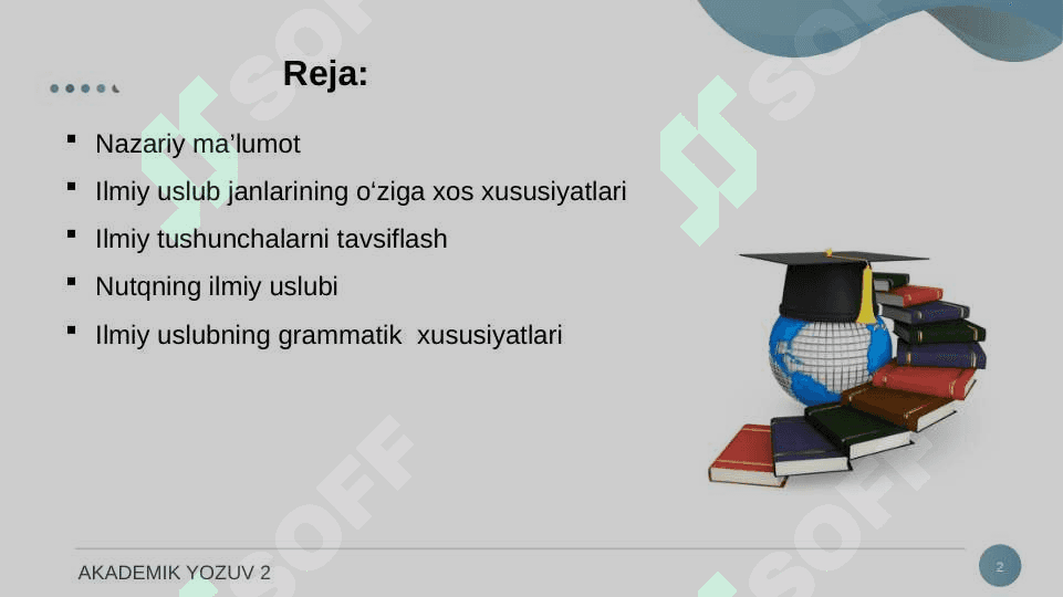 ILMIY USLUB JANRLARI. ILMIY SHARH. 2
