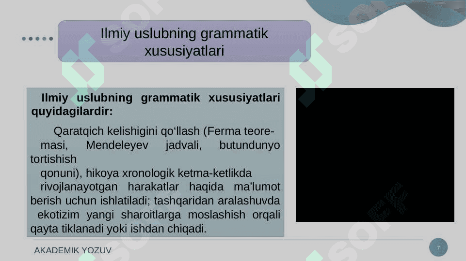 ILMIY USLUB JANRLARI. ILMIY SHARH. 7