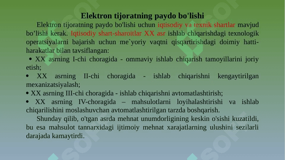 Elektron biznes va mobil tijorat texnologiyalari. 8