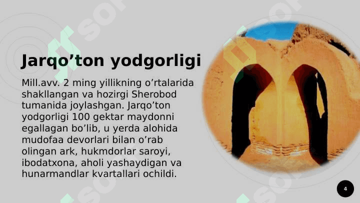 Markaziy Osiyoda ilk shaharsozlik 4