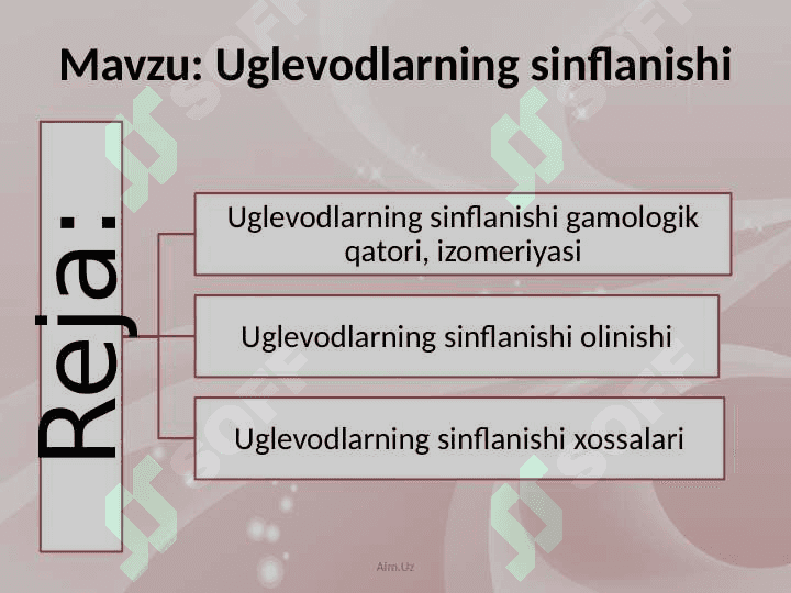 Uglevodlarning sinflanishi 2