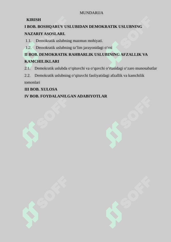DEMOKRATIK USLUBNING O‘QITUCHI FAOLIYATIDA NAMOYON BO‘LISH XUSUSIYATLARI 2