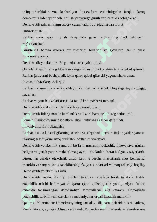 DEMOKRATIK USLUBNING O‘QITUCHI FAOLIYATIDA NAMOYON BO‘LISH XUSUSIYATLARI 8