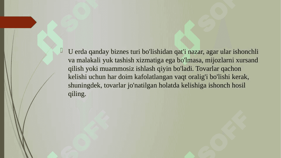 Ekspeditorlik xizmatlarining fizik elementlarini aniqlash 4