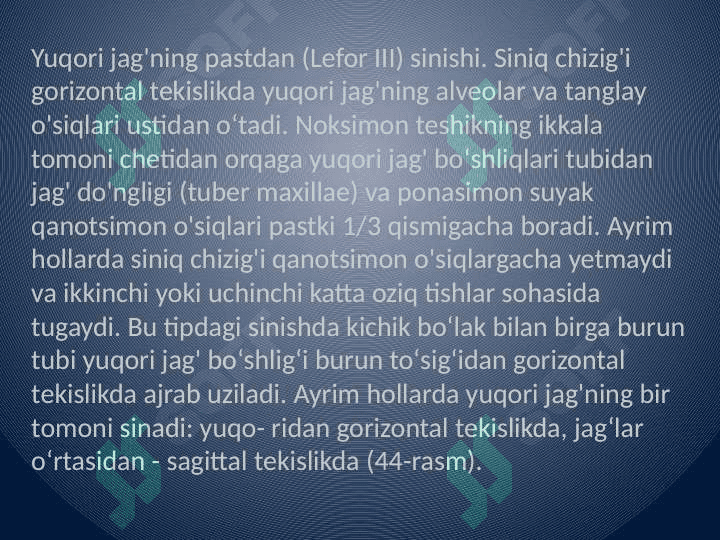 Yuqori jag' sinishi 2