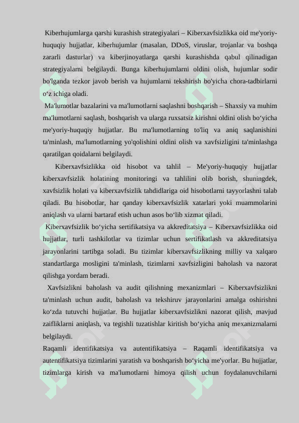 Kiberxavfsizlikga oid milliy va xorijiy me'yoriy-huquqiy hujjatlar tahlili 5