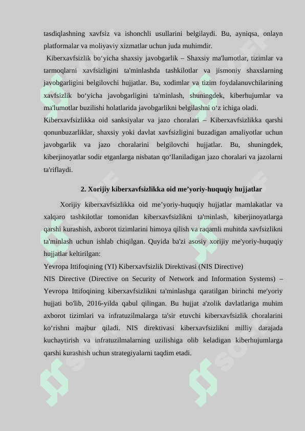 Kiberxavfsizlikga oid milliy va xorijiy me'yoriy-huquqiy hujjatlar tahlili 6