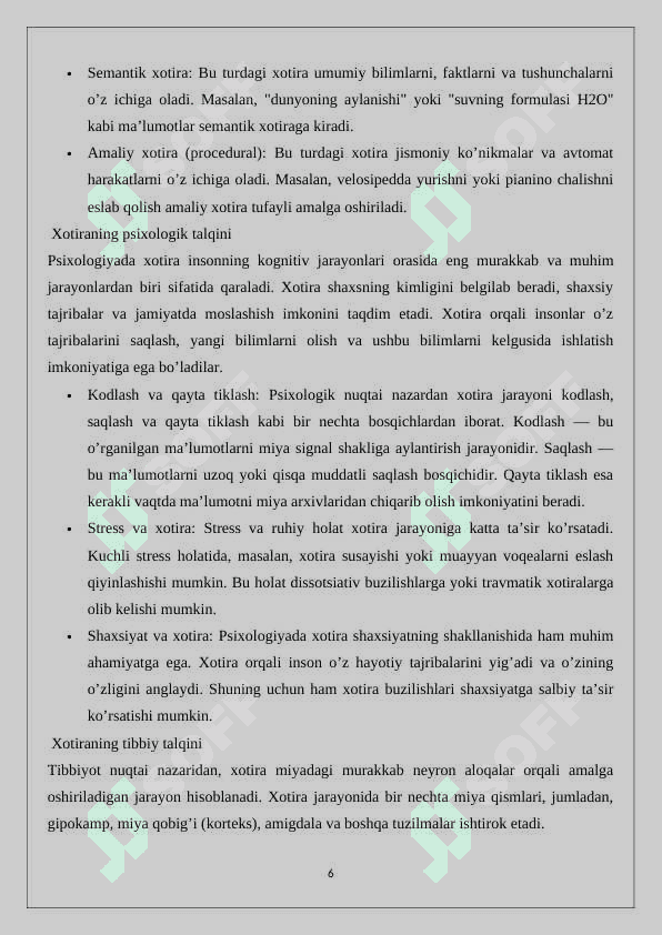 Xotira buzilishi 24 6