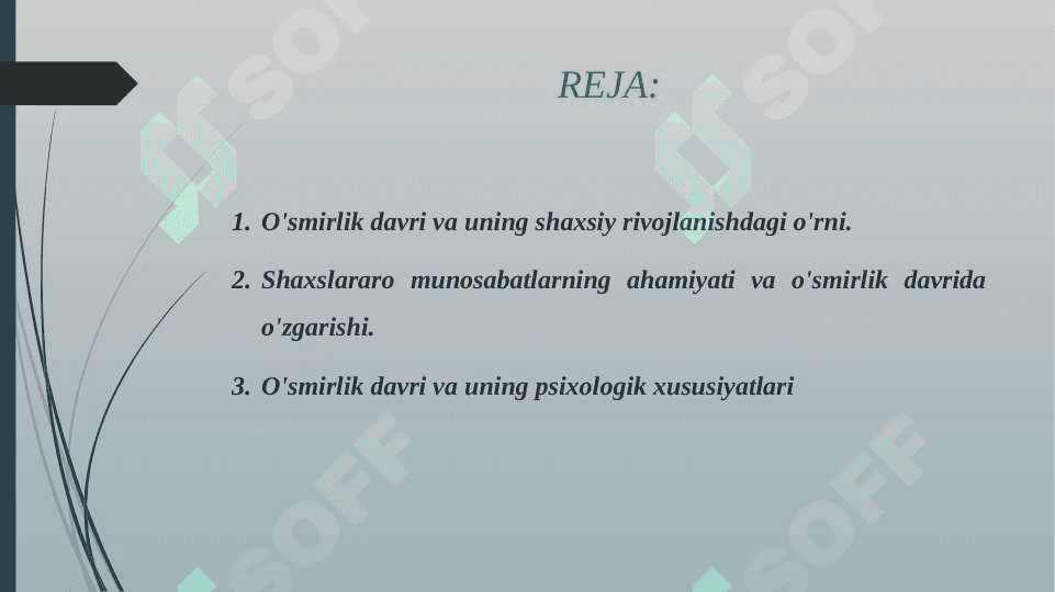 O'SMIRLIK DAVRIDA SHAXSLARARO MUNOSABAT 2