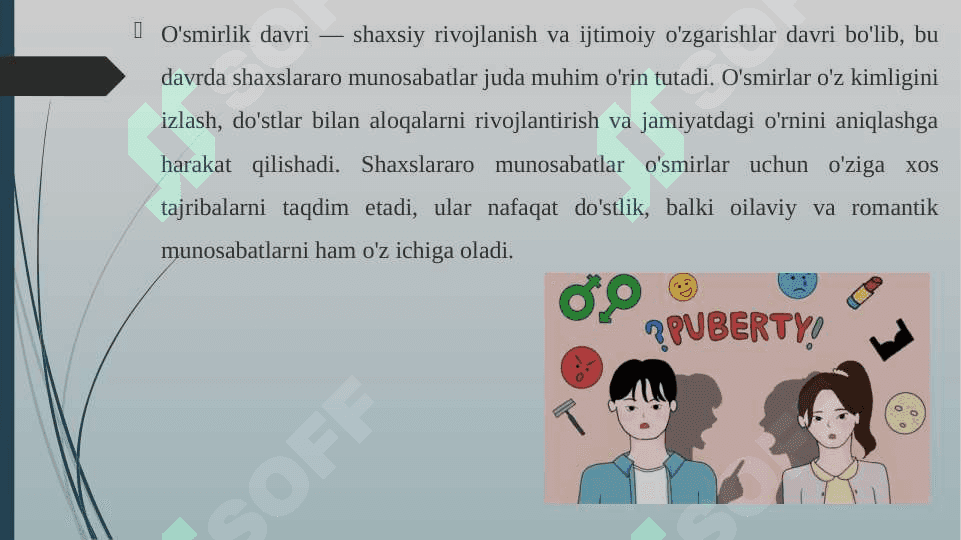 O'SMIRLIK DAVRIDA SHAXSLARARO MUNOSABAT 3