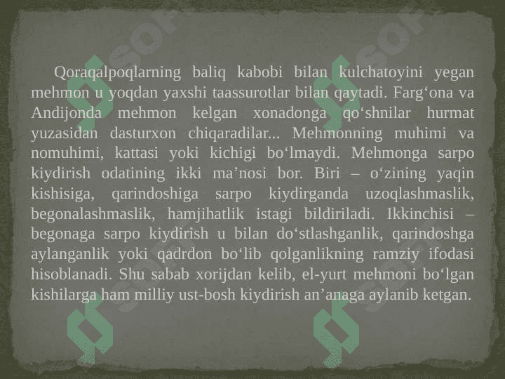 MEHMONDO’STLIKDA MADANIY XILMA XILLIK 7