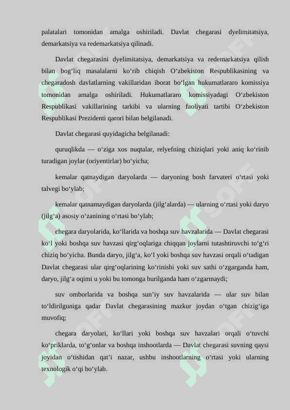 O'ZBEKISTON RESPUBLIKASI CHEGARASI VA DAXLSIZLIGI 7
