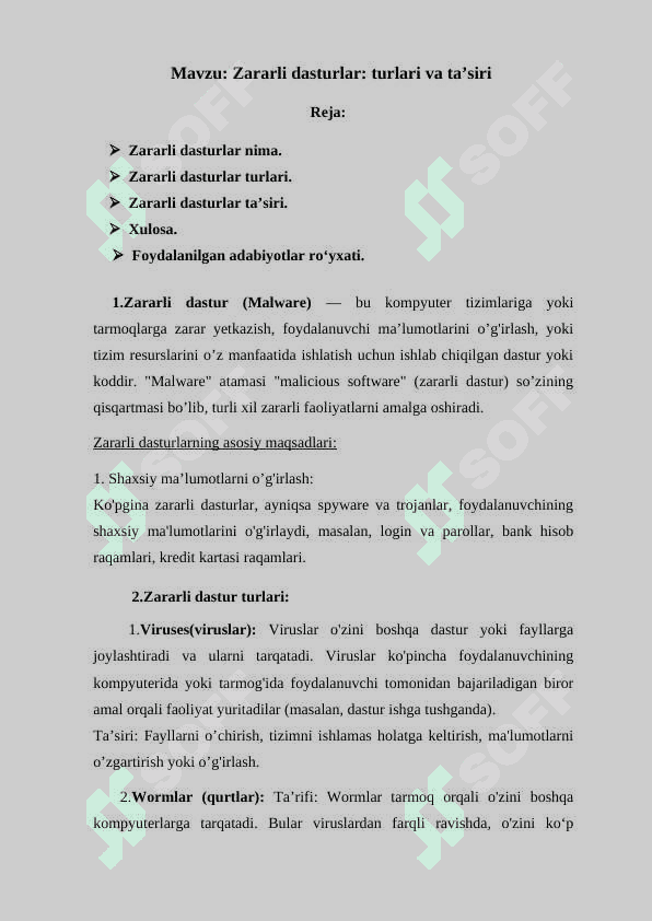 Zararli dasturlar: turlari va ta’siri 2