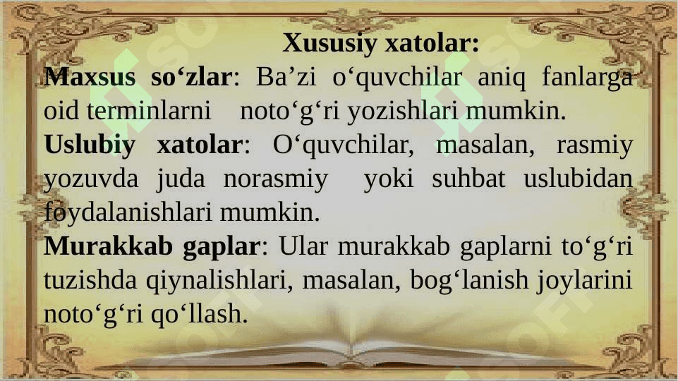 Grammatik va imlo xatolarini aniqlash 4