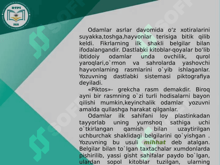 Qog‘ozga ishlov berish usullari. 2