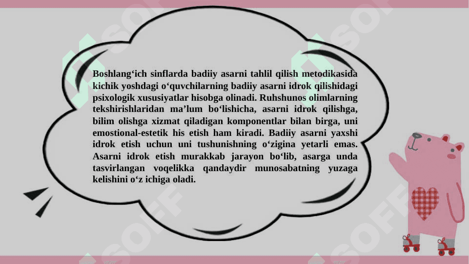 Boshlang‘ich  ta’limda  matn  ustida  ishlashning  maqsad  va  vazifalari,amaliy ahamiyati. 3