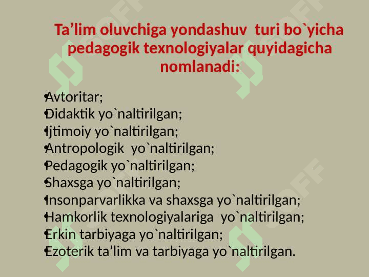 Ta’lim texnologiyalarining mohiyati. Pedagogik tizim mazmuni 4