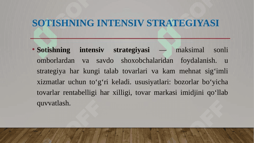 Bozorni egallash strategiyasi.Slayd 4