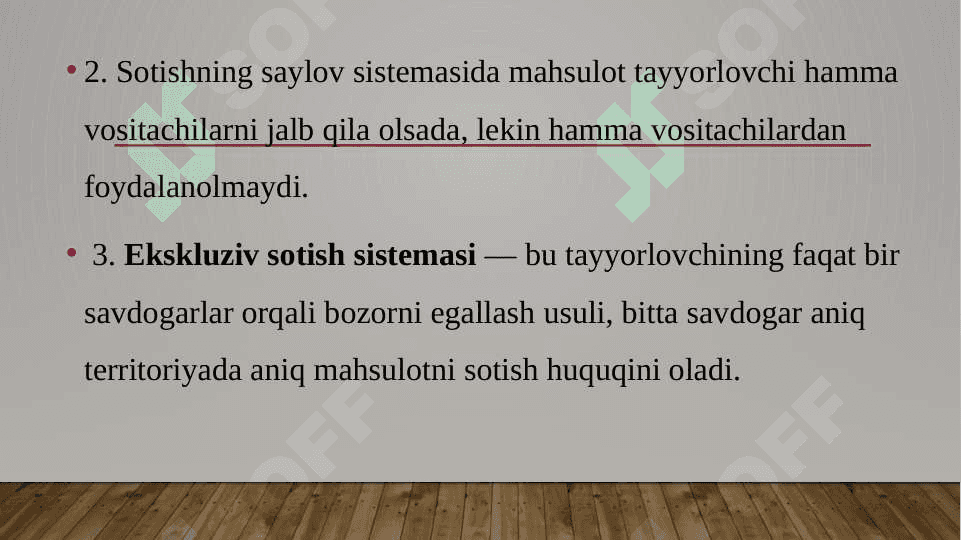 Bozorni egallash strategiyasi.Slayd 5