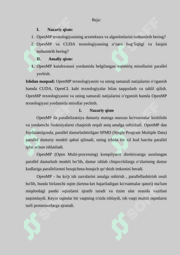 OpenMP TEXNOLOGIYASI VA UNING IMKONIYATLARI 2