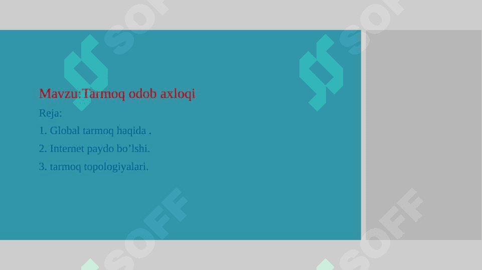 Tarmoq odob axloqi 2