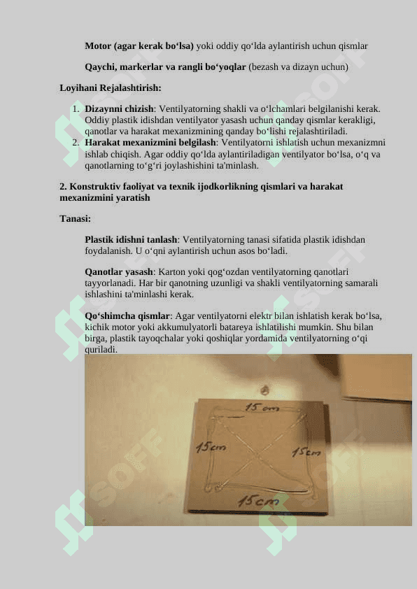 Oddiy plastik idishdan ventilyator o‘yinchoq yasash 4