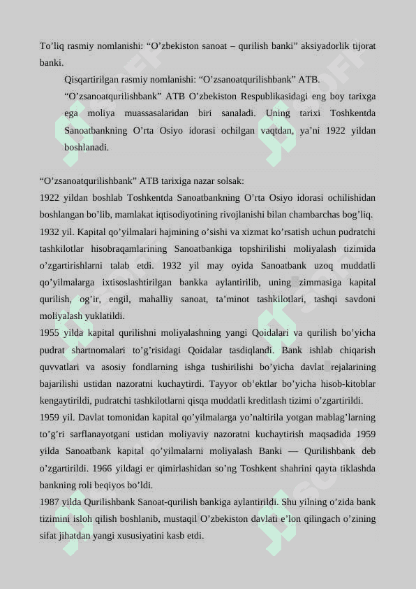 Amaliyot hisobot qurilish bank 6