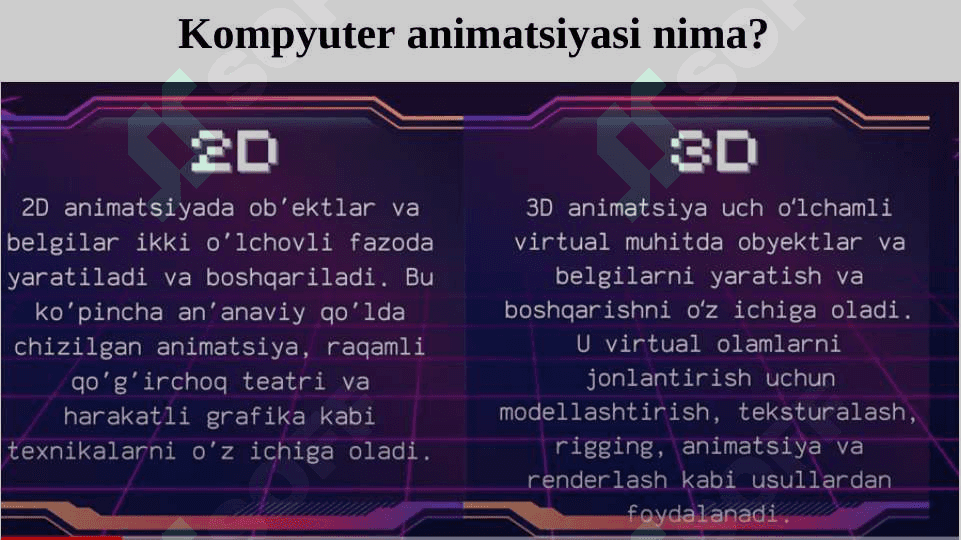 Kompyuter animatsiyasining asosiy tamoyillari 3