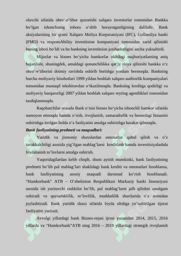 Amaliyot hisobot Hamkorbank 3