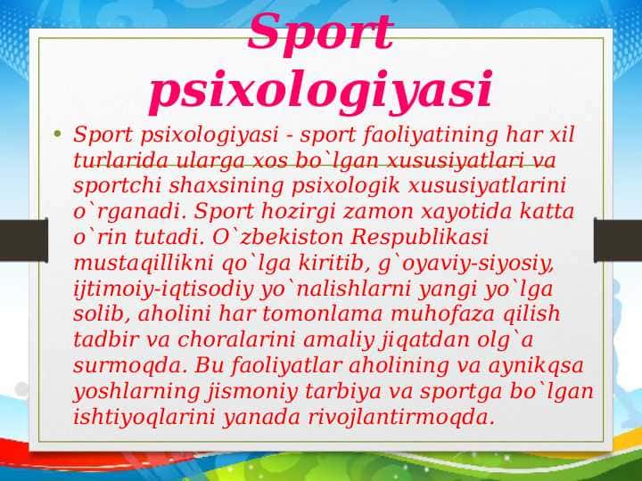 Sport psixologiyasi