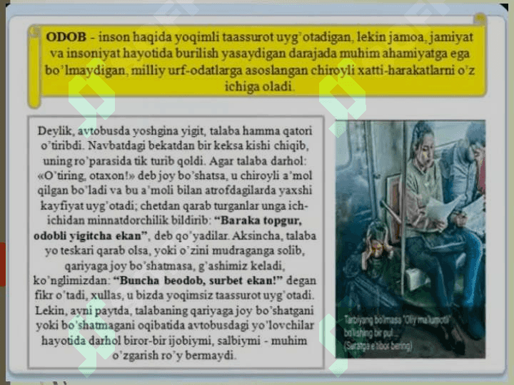 Etika va estetika. taqdimot 8