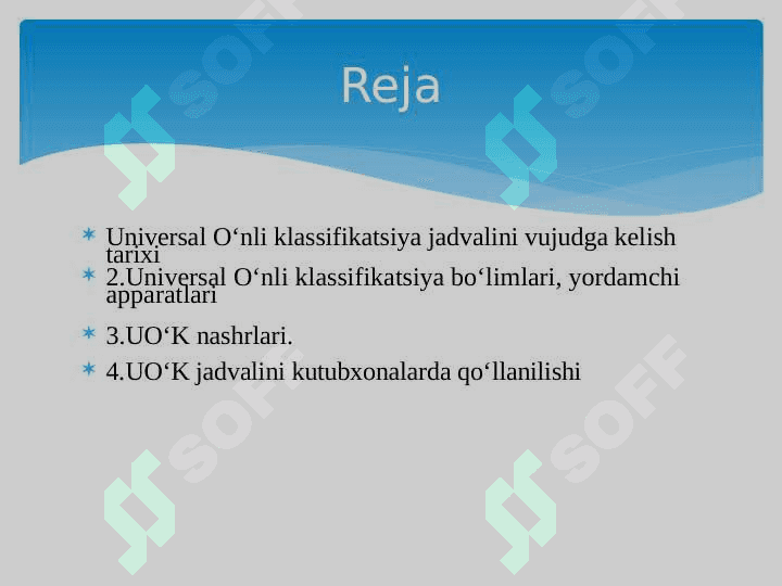 Universal o‘nlik klassifikatsiyasining zamonaviy nashrlarni asosiy qatori 2