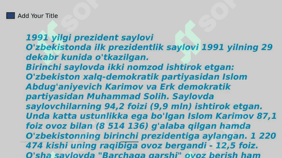O`zbekiston Respublikasida ilk bor o’tkazilgan umumxalq saylovlari. 3