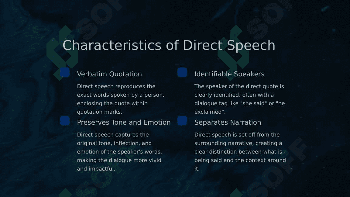 What is Direct Speech ? 2