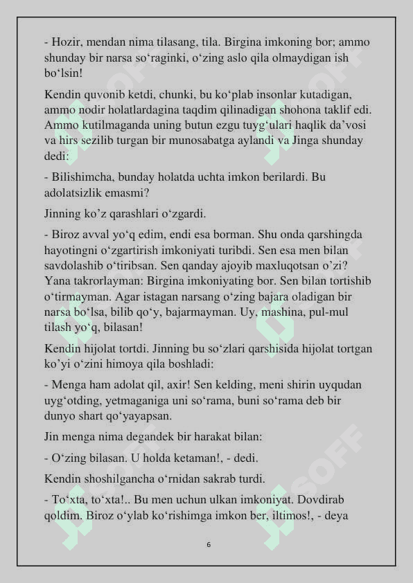 Faqat ahmoqlargina sakkiz soat uxlaydi 6