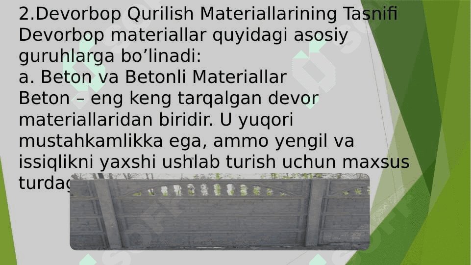 Devorbop qurilish materiallari texnologiyasi FANIDAN taqdimot 4