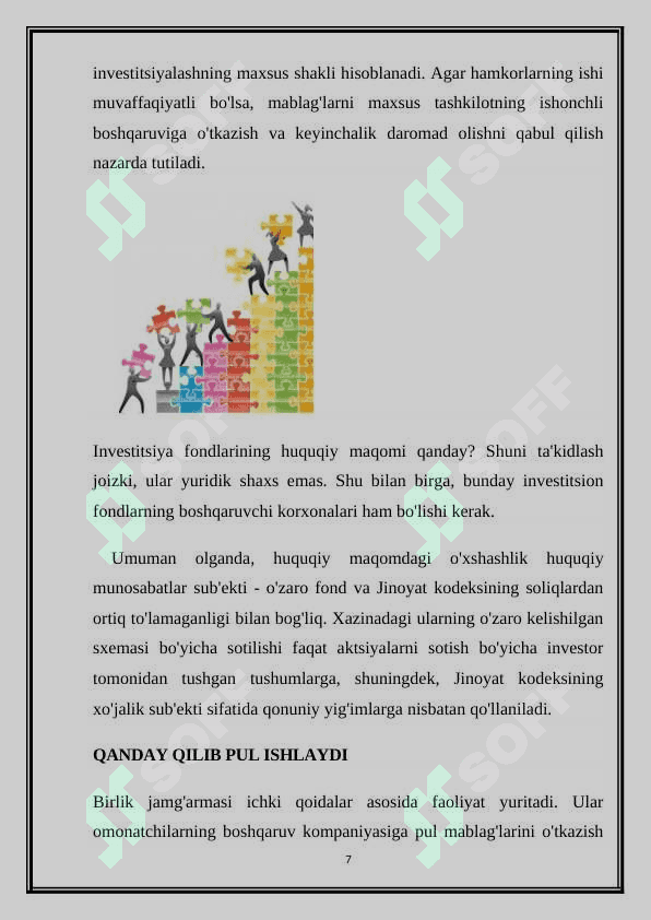 Kollektiv invistitsiya vositalari 7